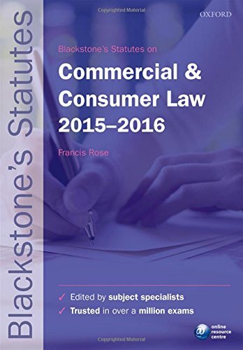 Links to Blackstone's Statutes on Commercial & Consumer Law 2015-2016 (Blackstone's Statute Series)