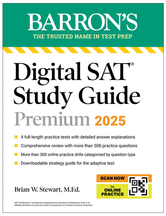 Digital SAT Study Guide Premium, 2025: 4 Practice Tests + Comprehensive Review + Online Practice - Dubai - Buy Used/Second-Hand Books - BookHero