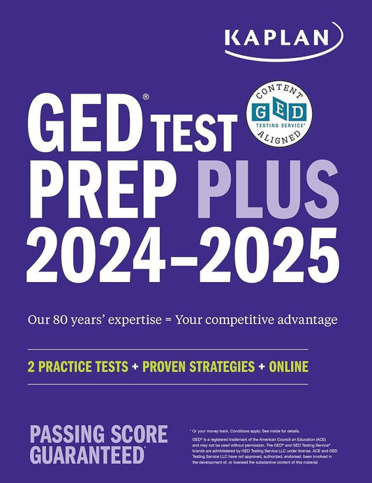 GED Test Prep Plus 2024-2025: Includes a Diagnostic Pretest, 2 Full Length Practice Tests, 1000+ Practice Questions, and 60+ Online Videos - Dubai - Buy Used/Second-Hand Books - BookHero